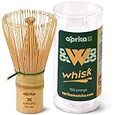 AprikaLife -Traditional Matcha Whisk - 100 Prong Bamboo Whisk For Ceremonial Tea Preparation - Authentic Japanese Bamboo Whis