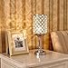 POPILION All-Match Style Romantic Atmosphere Bedroom Crystal Table Lamp,Inlaid Rhombus Crystal