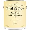 Tried & True Danish Oil, Gallon - Pure Polymerized Linseed Oil Wood Finish, Ideal for Furniture, Rustic Pieces, & Priming Wood for Other Oil or epoxy-Based Products - Food Safe, Simple, Fast Curing
