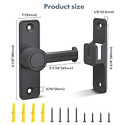 XOOL Barn Door Lock Latch, 90 & 180 Degree Heavy