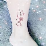 Yesallwas 30 Sheets Kids Temporary Tattoos Watercolor Cherry Blossoms Feathers view 5
