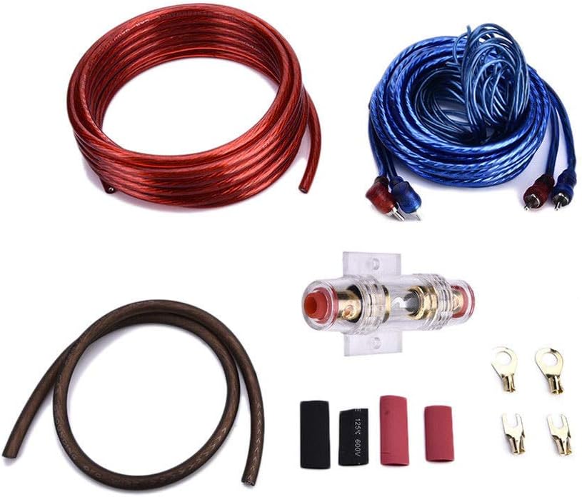 NAttnJf 1500W 8 Gauge Car Audio Subwoofer Sub Amplifier AMP Wiring Power Cable Kit