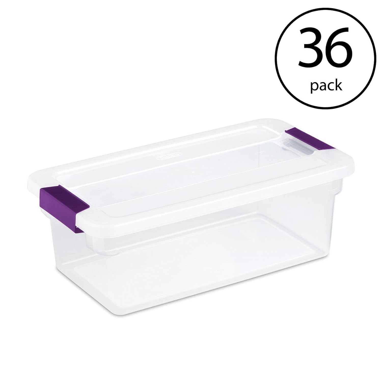 STERILITE 1751 6-Quart Clearview Latch Box Storage Tote (36 Pack)