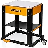 POWERTEC Tool Stand with Wheels, Casters &amp; Melamine MDF Table Top, Power Tool Stand for Miter Saw, Drill Press, Belt Sander, Bench Grinder, Band Saw, Scroll Saw, Planer, Orange (UT1008)