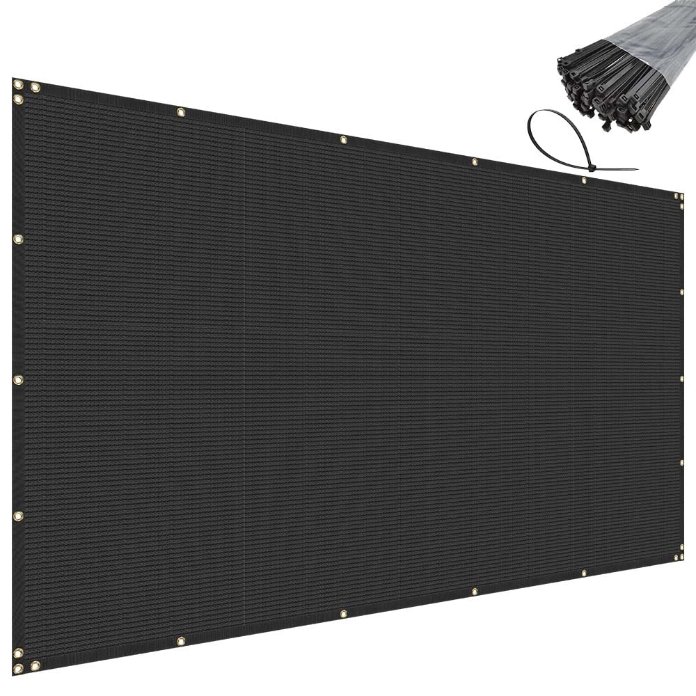 SunnyRoyal 8' x 145' Black Privacy Fence Screen