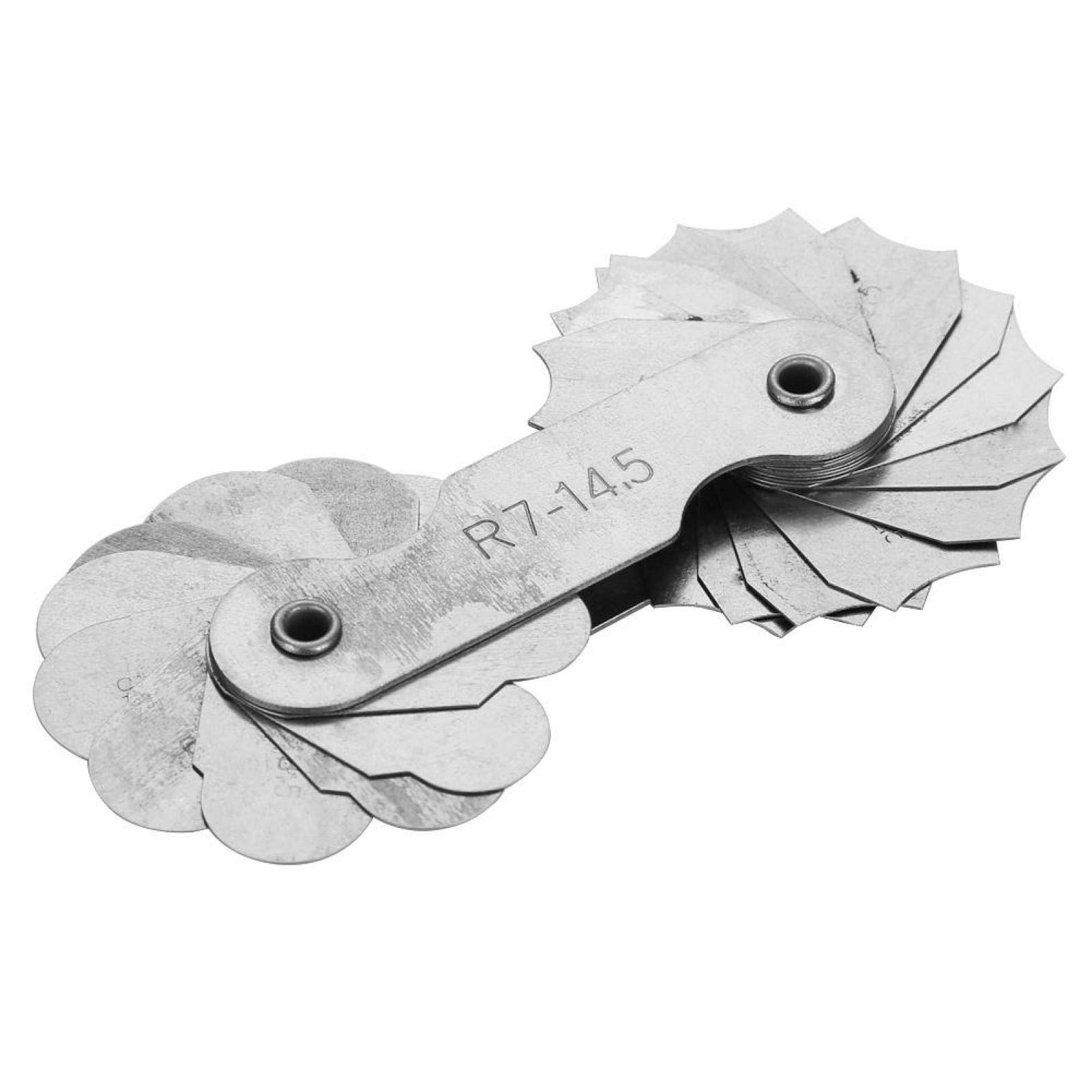 Radius Gauge Stainless Steel Radius Fillet Gauge External Internal Concave Convex Measuring Tool with Clear Marking and Rust Protection for Tool and Die Makers Check