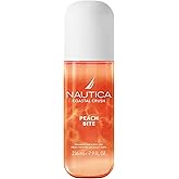 Nautica Peach Bite, a Refreshing Gourmand Hair & Body Mist for Women, Notes of Peach Iced Tea, Peony, and Blond Woods Accord, Long Lasting, 8.0 fl oz