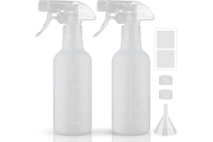 Spray Bottles 16.9oz HDPE Spray Bottle for Hair Mist/Stream Empty Spray Bottle Heavy Duty Refillable Containers for Cleaning 