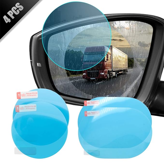 Car Rearview Mirror Film, MASO 4Pcs Rainproof Protective