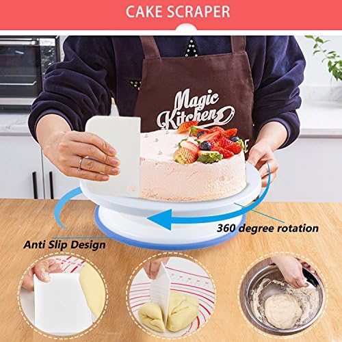 Plateau à Gâteaux, WisFox Kit de Pâtisserie Plateau Tournant de Gâteau 39 Pcs Gâteaux Tournant, Poches et Douilles, Seringue Patisserie, Brosse, Spatule à Glaçage pour Cuisine Décoration de Gâteaux - Cuisine A Vivre Plateau à Gâteaux, WisFox Kit de Pâtisserie Plateau Tournant de Gâteau 39 Pcs Gâteaux Tournant, Poches et Douilles, Seringue Patisserie, Brosse, Spatule à Glaçage pour Cuisine Décoration de Gâteaux