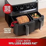 Tefal Easy Fry Dual Zone Air Fryer 8.3L 8in1 Non-Stick Black & Metal view 8