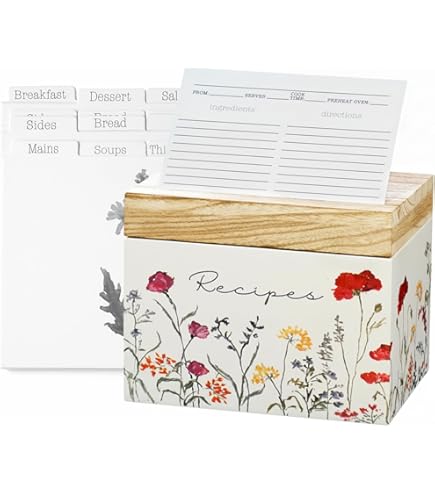 Amazon.com: Recipe Card Plastic Sleeve Protectors for Recipe Card Boxes:  Recipe Holders: Home & Kitchen