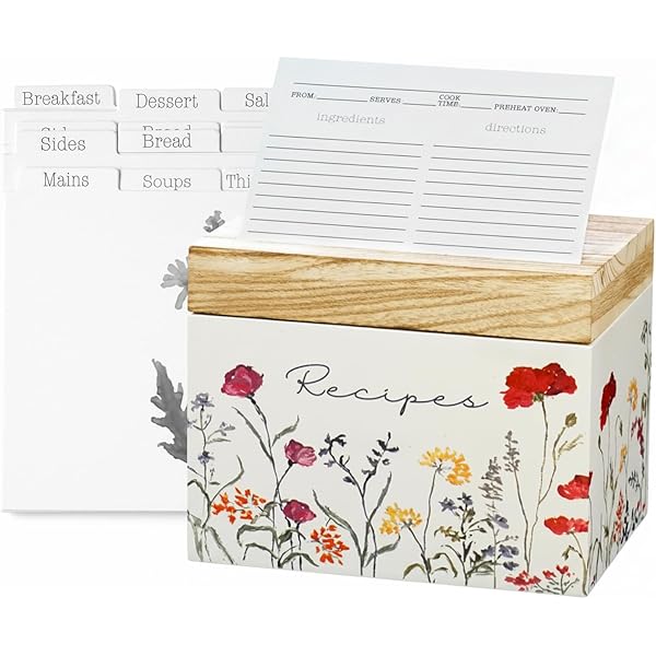 Amazon.com: Galison William Morris Recipe Box (32638