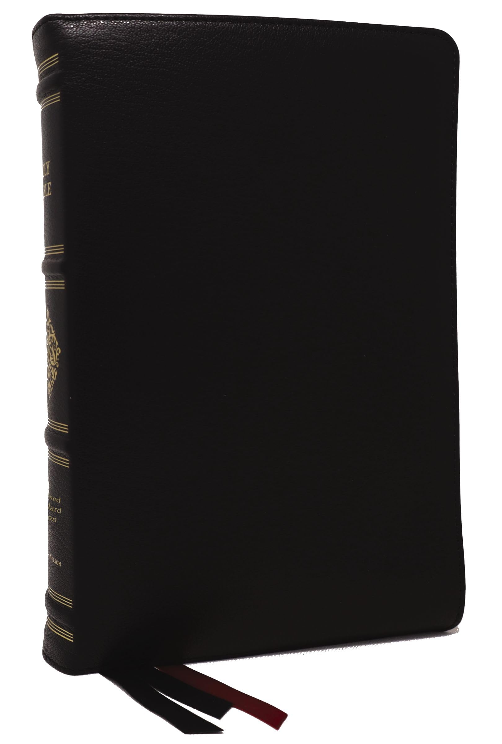 RSV Personal Size Bible with Cross References, Black Premium Goatskin Leather, Premier Collection, (Sovereign Collection) Image