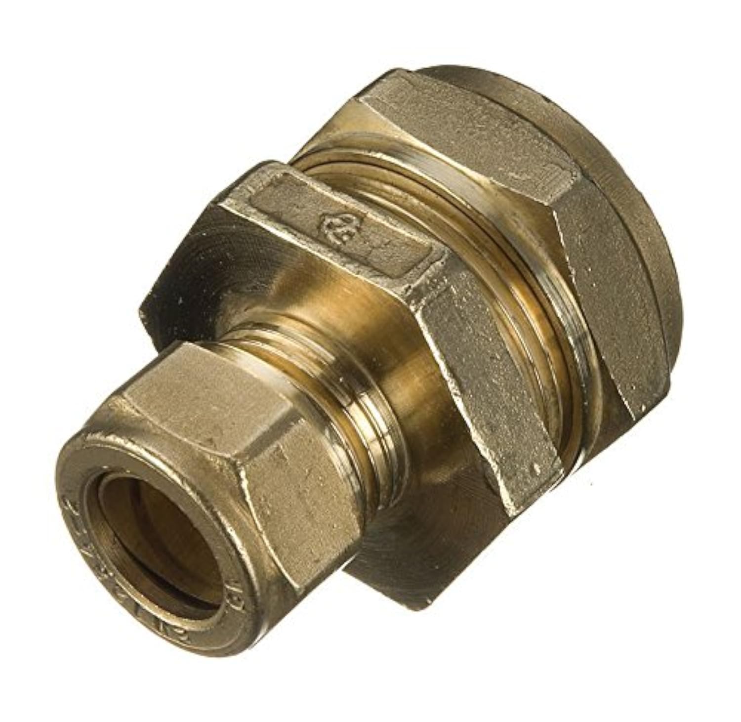 15mm x 8mm Brass Compression Reducing Coupling - Bag of 2