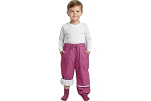 MIVEI 2T/3T/4T/5T Toddler Snow Pants Waterproof Fleece Lined Winter Warm Ski Rain Pants with Drawstring for Kids Boys Girls