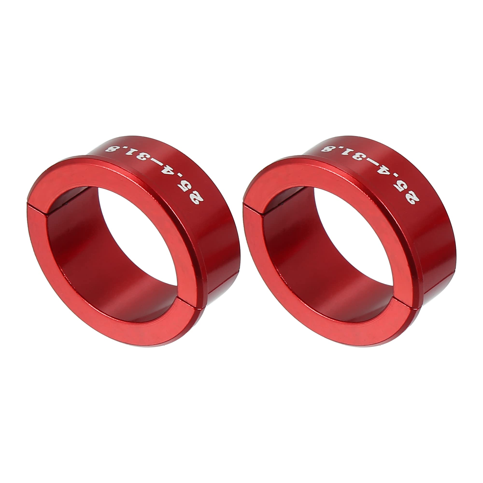 X AUTOHAUX 4pcs Bike Handlebar Shims Handlebar Stem Adapter Bicycle Red