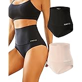 FINETOO Tummy Control Underwear Shapewear for Women Seamless High Waisted Panties Moderate Control Briefs S-3XL