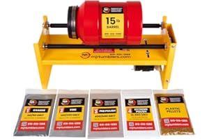 MJR Tumblers Commercial Duty 15lb Rock Tumbler w Free Grit Kit. Capable of Running 18 Different Barrel Sizes & Combinations. Unmatched Quality and Durability. A USA Disabled & Veteran Owned Company.