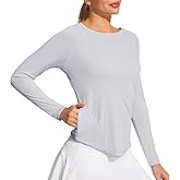 IUGA Rash Guard for Women with Pockets UPF 50+ SPF Shirts for Women Long Sleeve UV Sun Protection Clothing Hiking Swim Shirt