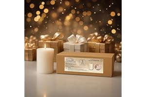 CW Studio 3 Pack 2.8x4 Inch White Unscented Pillar Candles-Long 44 Hour Burn, Smokeless & Dripless – Premium Wax with Cotton Wick – Perfect for Weddings, Events, Home, Bathroom, Rustic & Elegant Décor