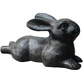 Target Home Handcrafted Antique Resting Rabbit Statue Perfect D&eacute;cor for Office Home Table Garden Animal Lover Gift 5.25" Long x 2.5" Wide x 2.75" Height Cast Iron