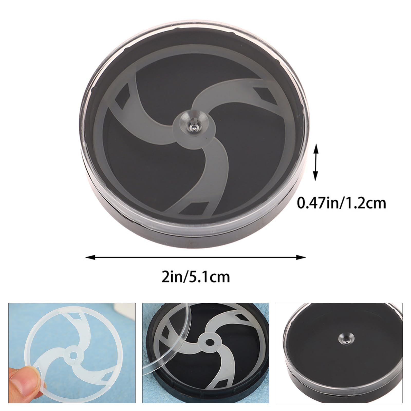 TECHPLUS 2Pcs Portable Watch Storage Box for Watch Dials – Dust and Scratch Protection Organizer, Display Travel Case,2-Inch Diameter