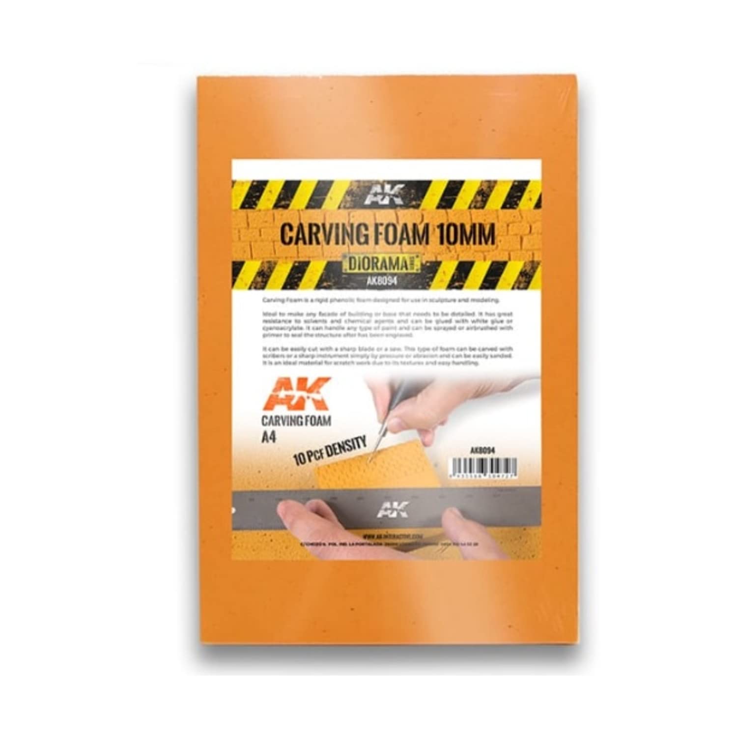 AK Interactive - Carving Foam 10mm A4 (305x228mm)