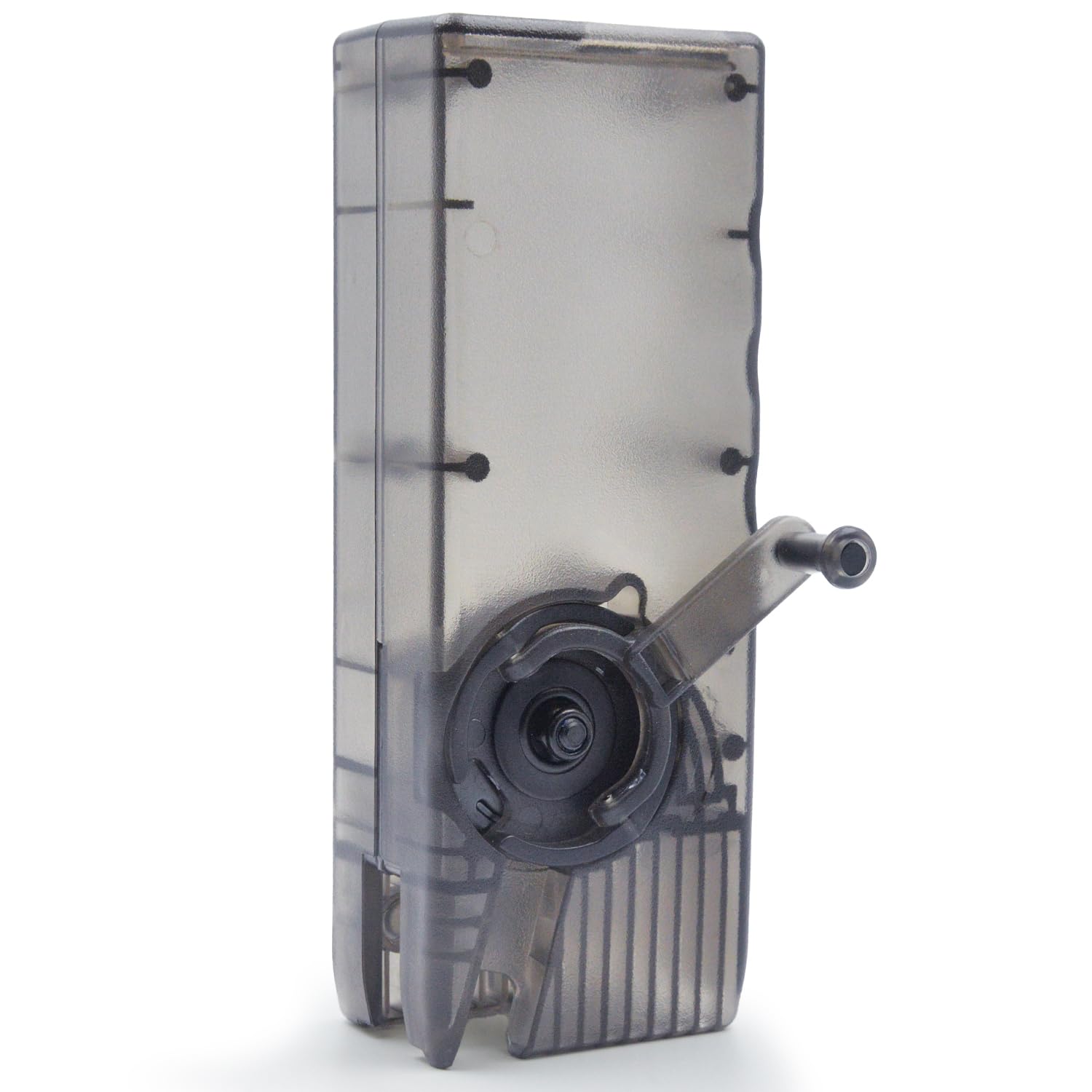 Gunyoo Airsoft Speed Loader Tactical BBS M4 hand crank magazine fast speed loader capacity 6MM 1000 rounds (Transparent Black)