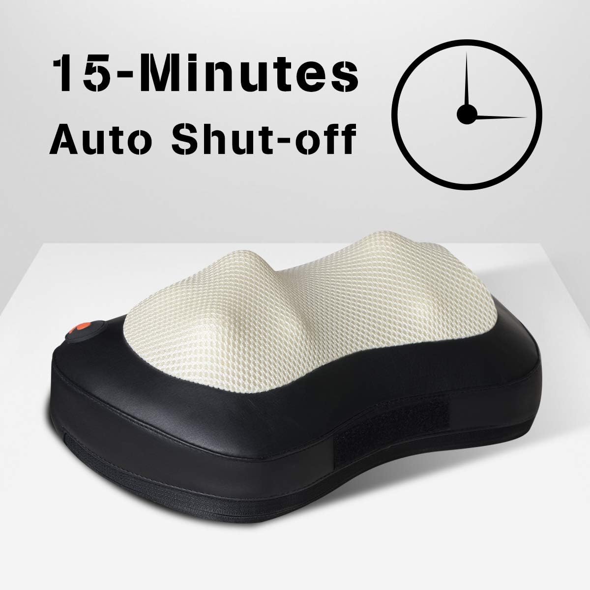 Shiatsu Neck and Back Massager - 8 Heated Rollers Kneading Massage Pillow for Shoulders, Lower Back, Calf, Legs, Foot - Relaxation Gifts for Men, Women - Shoulder and Neck Massager Present for Wife: Health & Personal Care