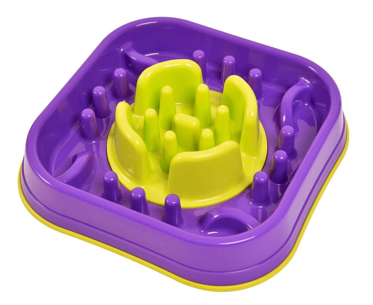 Switchers 2-in-1 Purple Slow Feeder Dog Bowl and Interactive Food Puzzle Toy | Anti-Skid Base for Dogs of All Breeds | Ideal for Wet or Dry Food | BPA-Free, Durable & Easy to Clean Bowl