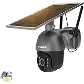 SOLIOM S600 Solar 3G/4G LTE Cellular Security Cameras Wireless Outdoor | 360&deg;PTZ, 2K Color Night Vision, 2 Way Talk, PIR Motion Sensor, No WiFi, IP65, Unlimited Data Plan