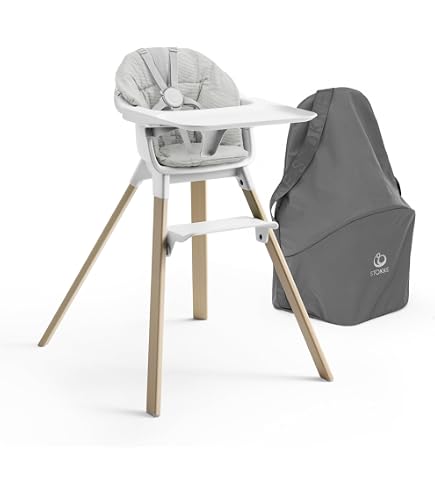 Amazon.com : Stokke Clikk High Chair (Black/Natural) with Clikk