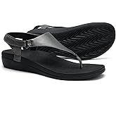 UTENAG Womens Arch Support Sandals Orthotic Adjustable Thong Flip Flops Silver 9-9.5