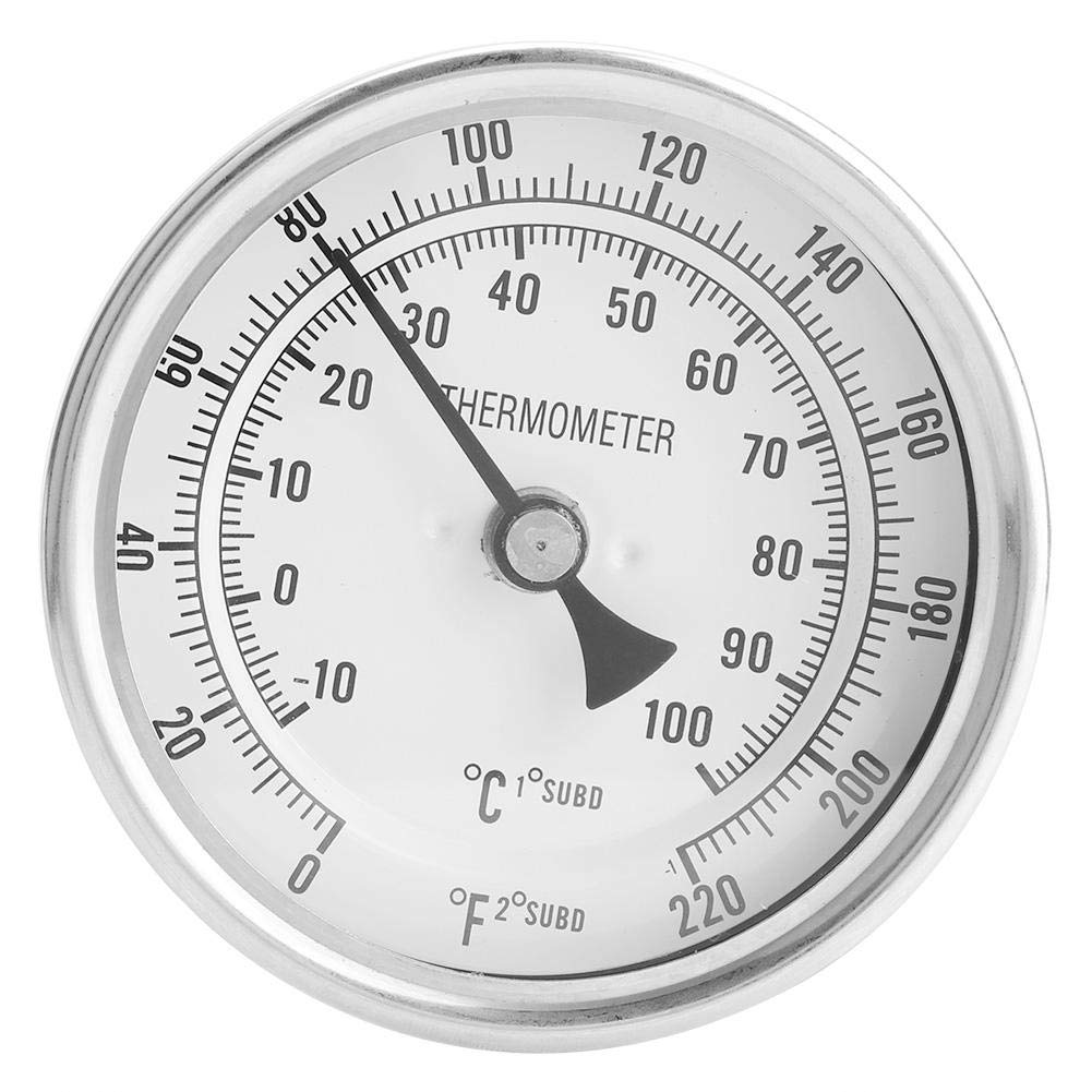 Fasient Bimetal Thermometer, Dual Scale, 7.9x9.1cm, for Home Brew Kettles, Stock Pots, Mash Tuns, Fermenters