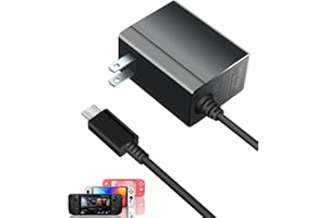 PDOBQ Charger for Nintendo Switch, 45W AC Power Supply Adapter, Compatible with Switch Lite/OLED/Steam Deck, Fast Charging Output 15V 3A with 5FT USB C Charger Cable, Support Switch TV Dock Mode