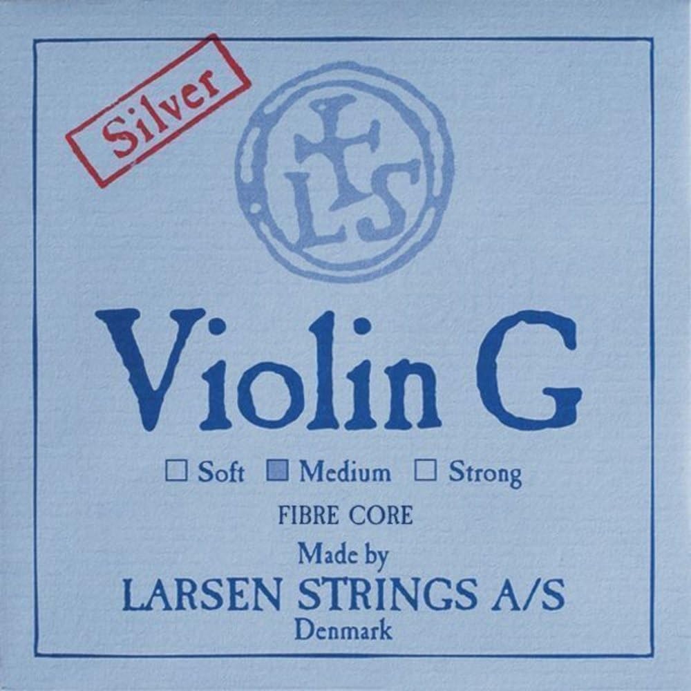 LARSEN STRINGS Violin Strings Original Synthetic,Fibre Core G Silver medium