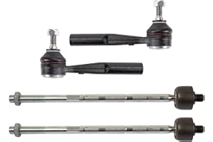 TRQ Front Inner and Outer Tie Rod Set 4 Piece Compatible with 2016-20 Fiat 500X 15-18 Jeep Renegade