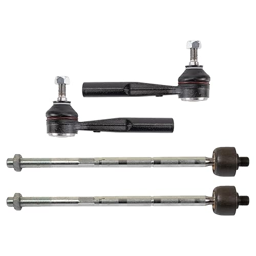 TRQ Front Inner and Outer Tie Rod Set Compatible with 2016-2020 Fiat 500X 2015-2018 Jeep Renegade