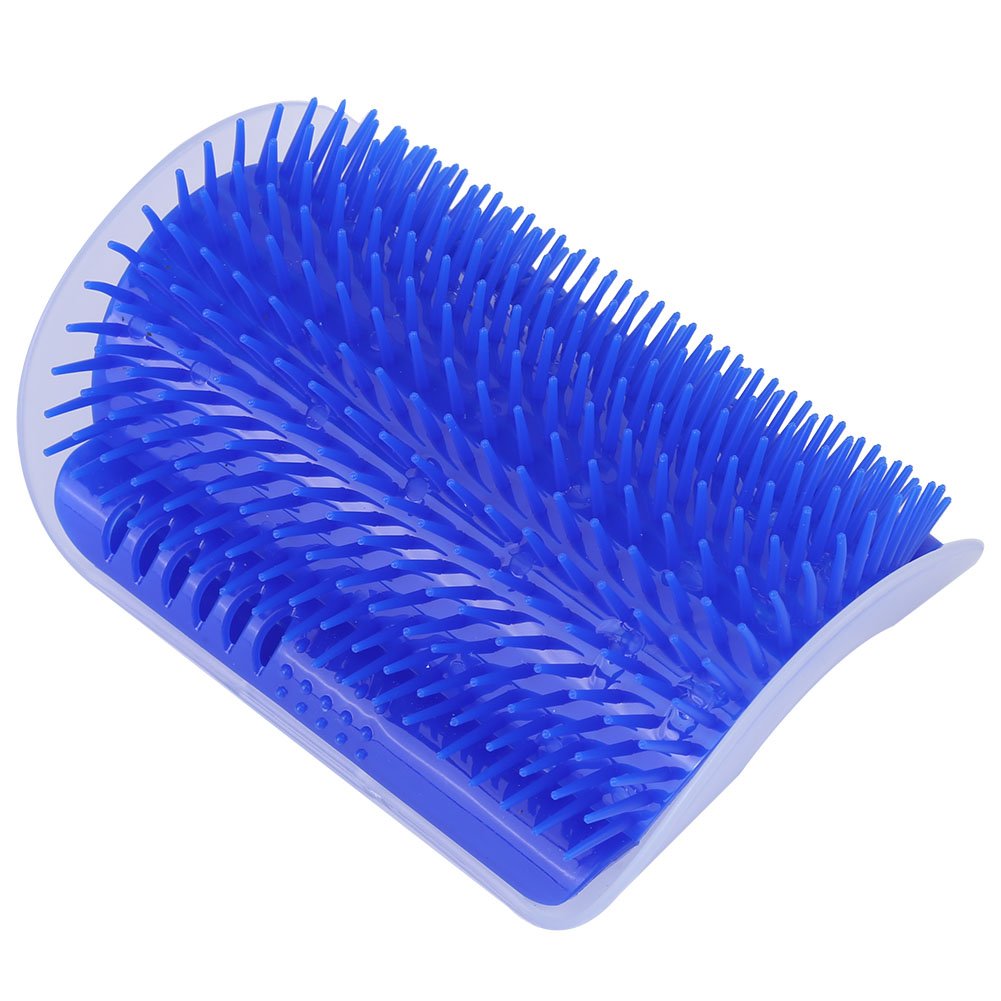 Cat Self Groomer Cat Corner Grooming Brush Massage Comb Cat Hair Shedding Trimming Massage Tool with Catnip for Long and Short Fur