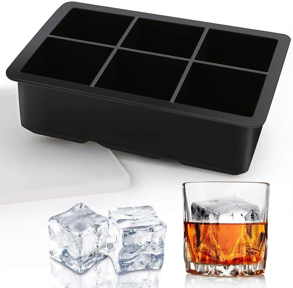 Buy ZIZLY Silicone Ice Cube Tray Large Square Ice Maker, Easy Release