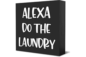 Funny Laundry Room Sign - Rustic Farmhouse "Do The Laundry" Wooden Plaque - Black and White Laundry Decor for Utility Room, S
