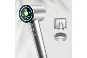 BOMIDI High-Speed Ionic Hair Dryer: 3Min Fast Dry with Brushless Motor - Quiet, Lightweight hair care Blow Dryer with Diffuser & HD Display for Curly Hair&Salon&Home&Travel, Hair Dryer for Women/Men/Baby/Pet