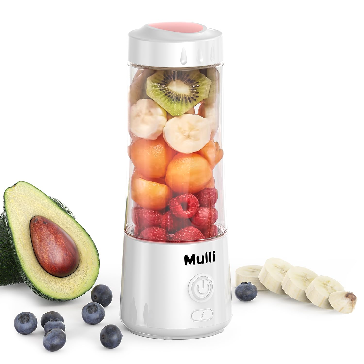 Photo 1 of **MISSING CHARGER** Mulli Portable Blender,USB Rechargeable Personal Mixer for Smoothie and Shakes, Mini Blender with Six Blades for Baby Food,Travel,Gym(Update)