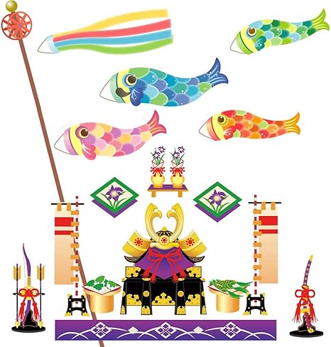 Amazon Co Jp ウォールステッカー ドリーム こいのぼり 鎧兜 ミニ 室内 かぶと 子供の日 飾り 端午の節句 鯉のぼり こどもの日 端午の節句 初節句 パーティー 兜 五月人形 よろいかぶと かぶと ホーム キッチン