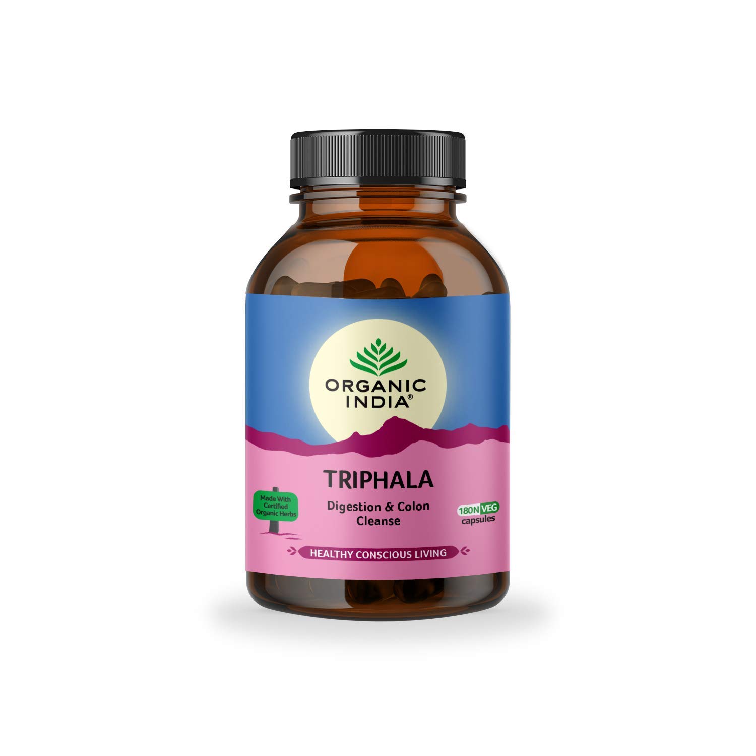 Avadh Organic India Triphala Ayurvedic Capsules || Improve Digestion & Colon Cleanse ||Constipation 