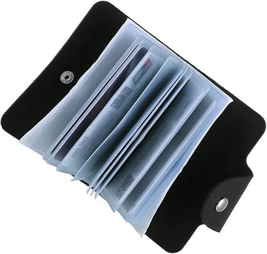 Amazon Lovestory カードケース 収納安い 名刺入れ 財布24枚のカード収納 高品質な皮革表面デザイン カードホルダー 磁気防止 薄型 1年品質保証 ブラック メンズ レディース兼用 携帯便利 カード入れ ブラック ブラック クレジットカードケース