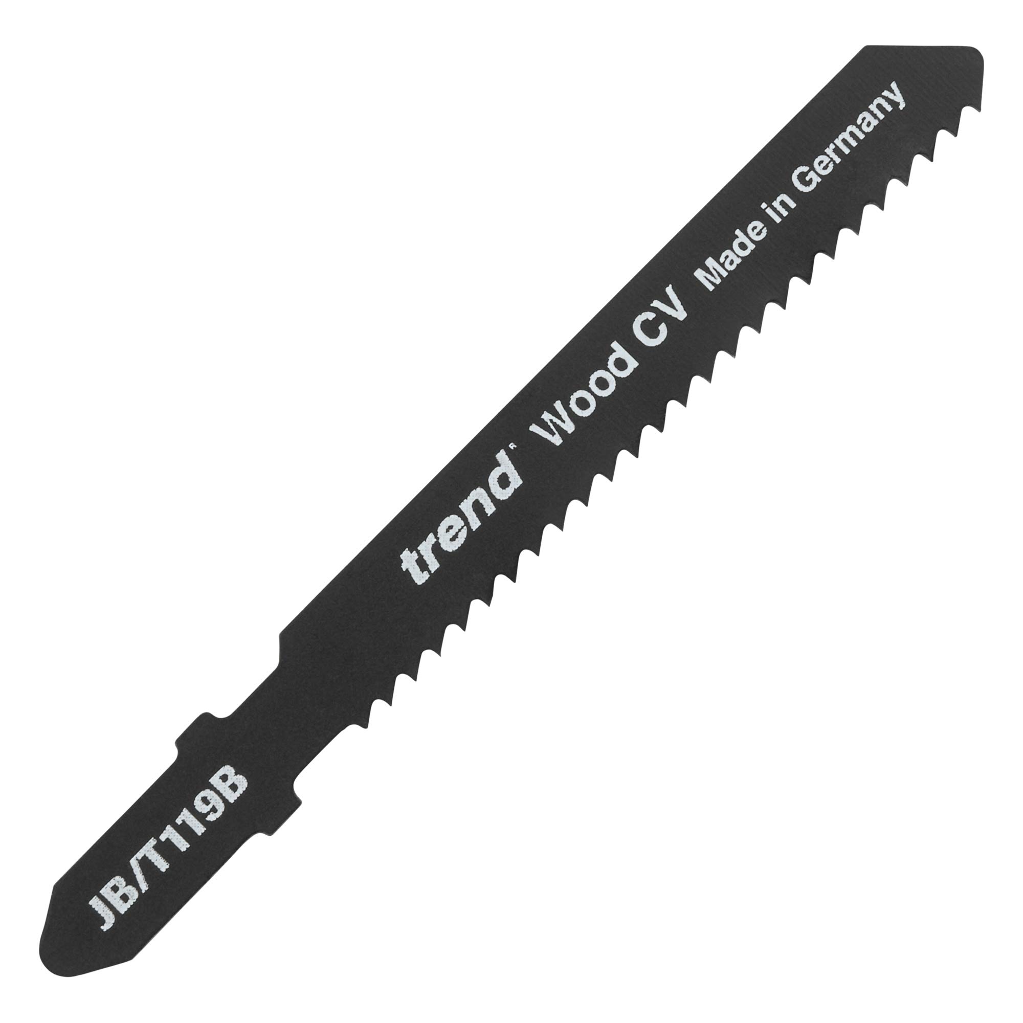 Trend Professional Jigsaw Blades, Pack of 5, 75mm x 2mm, CV Cut, Perfect for Plastics and Acrylics, Universal T-Shank, JB/T144D