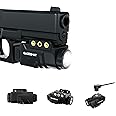 GAZESHOT Pistol Light Tactical Flashlights Mini 800 Lumen Weapon Light, Magnetic USB Rechargeable with Strobe Mode for GL Glock and Picatinny Rail