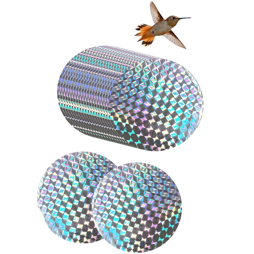 2 Pack (40 PCS) Anti Collision Window Stickers for Birds Stop Birds from Hitting Windows Pasteable Round Disks Bird Reflectors Scarer
